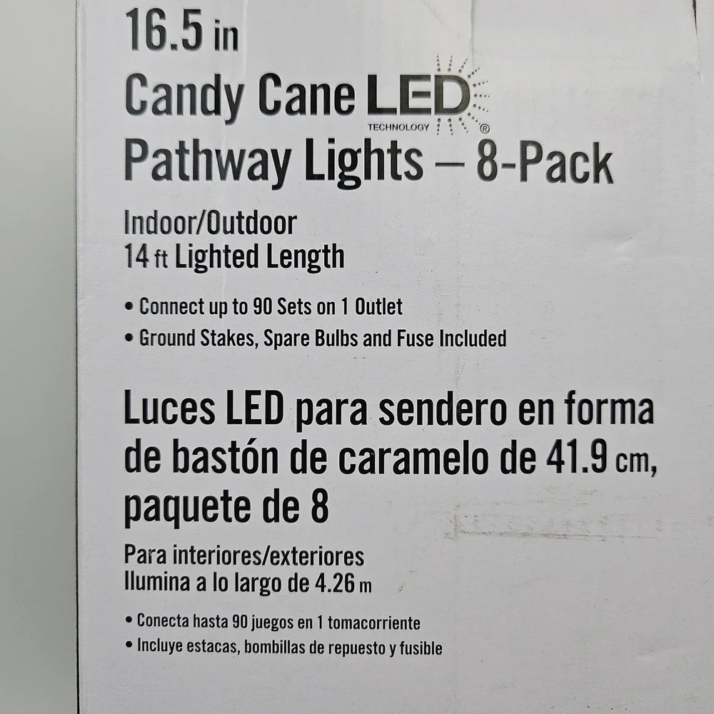 Home Accents Holiday 16.5 in LED Candy Cane Pathway Lights 8 Pack Indoor Outdoor